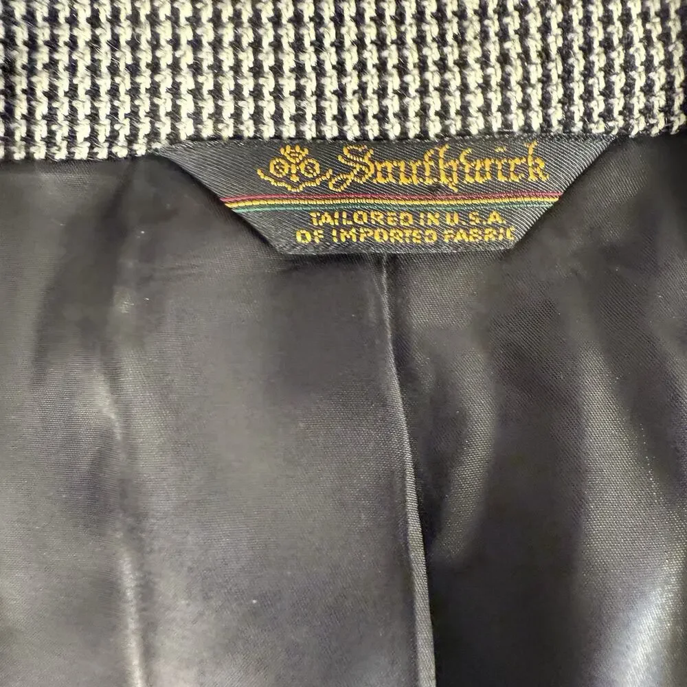 Southwick Blazer Mens 48R Gray Fleck Tweed Wool Made In USA Ivy League Heritage